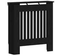 vidaXL Cache-Radiateur Chêne Noir 78 x 19 x 81,5 cm Bois d'ingénierie, Cache-radiateur Moderne, rectangulaire pour déco Maison, Protection esthétique, Bois conçu, sécurité Enfant, Salon