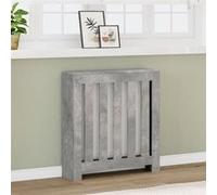 vidaXL Cache-radiateur Gris béton 78x20x82 cm Bois d'ingénierie, Bouchon de radiateur, Cache-radiateur Haut, radiateur à Profil réduit
