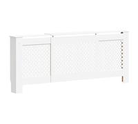 vidaXL Cache-radiateur MDF Blanc 205 cm