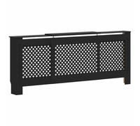vidaXL Cache-radiateur MDF Noir 205 cm