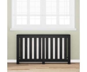 VIDAXL cache-radiateur / meuble TV chêne noir 149 x 20 x 82 cm - rangement minimaliste