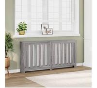 vidaXL Cache-radiateur sonoma gris 175x20x82 cm bois d'ingénierie, bouchon de radiateur, cache-radiateur haut, radiateur à 852758