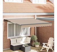 vidaXL Cadre d'auvent beige 350 x 250 cm en polyester avec revêtement PU