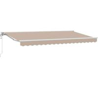 vidaXL Cadre d'auvent beige 400 x 200 cm en polyester avec revêtement PU