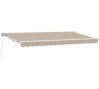 vidaXL Cadre d'auvent beige 400 x 200 cm en polyester avec revêtement PU