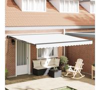 vidaXL Cadre d'auvent blanc 400 x 300 cm en polyester avec revêtement PU