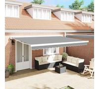 vidaXL Cadre d'auvent blanc 450 x 300 cm en aluminium