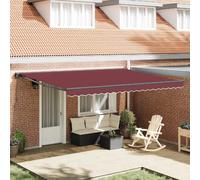 vidaXL Cadre d'auvent rouge bordeaux 450 x 300 cm