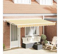 vidaXL Cadre d'auvent Jaune et blanc 350 x 200 cm