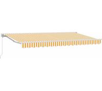 vidaXL Cadre d'auvent jaune et blanc 400 x 200 cm