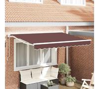 vidaXL Cadre d'auvent Marron 250 x 200 cm Polyester avec revêtement PU