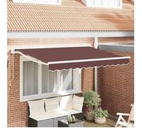 vidaXL Cadre d'auvent marron 250 x 200 cm en polyester avec revêtement en PU