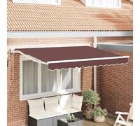 vidaXL Cadre d'auvent marron 300 x 200 cm en polyester avec revêtement PU