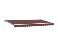 vidaXL Armature d'auvent 400 x 200 cm marron en polyester avec revêtement PU