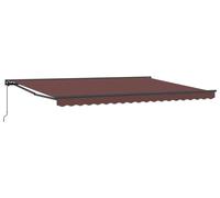 vidaXL Cadre d'auvent marron 450 x 300 cm en polyester avec revêtement PU