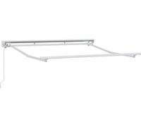 vidaXL Cadre d'auvent réglable, blanc, 2,5 x 2 m, en acier