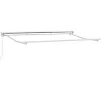 vidaXL Cadre d'auvent réglable, blanc, 3,5 x 2 m, acier