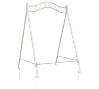 vidaXL Cadre de balançoire blanc antique 113 x 121,5 x 168 cm en acier