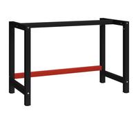 vidaXL Cadre de banc de travail Métal 120x57x79 cm Noir et rouge