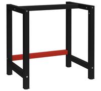 vidaXL Cadre de banc de travail Métal 80x57x79 cm Noir et rouge
