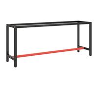 Cadre de banc de travail Noir et rouge mat 190x50x79 cm Métal vidaXL vidaXL