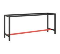 Cadre de banc de travail Noir et rouge mat 190x50x79 cm Métal vidaXL vidaXL