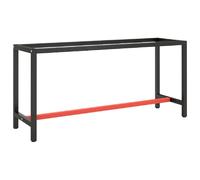 VidaXL Cadre de Banc de Travail Noir Rouge