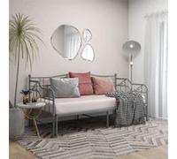vidaXL Cadre de canapé-lit 324766 extensible sans matelas gris métal 90x200 cm