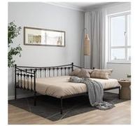 vidaXL Canapé-lit extensible - Métal Noir