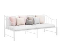 vidaXL Cadre de canapé-lit extensible 324777 - Sans matelas, Blanc 90x200 cm