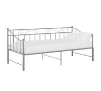 vidaXL Cadre de canapé-lit Extensible sans Matelas Gris métal 90x200cm