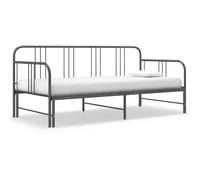 vidaXL Cadre de canapé-lit extensible Gris Métal 90x200 cm