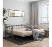 vidaXL Cadre de canapé-lit extensible Gris métal 90 x 200 cm