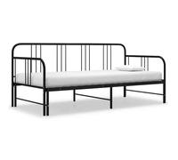 vidaXL Canapé-lit extensible 90x200 cm Métal Noir