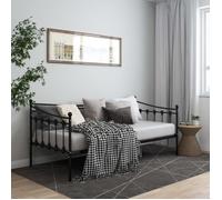 vidaXL Cadre de canapé-lit sans matelas noir métal 90x200 cm 324755