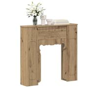 vidaXL Cadre de cheminée Chêne Artisanal 93 x 20 x 89 cm, Déco Maison Moderne, Meuble U en Salon, Chambre, Couloir, Couvre-cheminée stylé et Fonctionnel