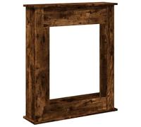 vidaXL Cadre de cheminée chêne fumé 75x20x87,5 cm Bois d'ingénierie, cheminée, Console de cheminée, Ensemble de Tour de cheminée, Tour de cheminée