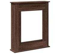 vidaXL Cadre de cheminée chêne Marron 75x20x87,5 cm Bois d'ingénierie, cheminée, Console de cheminée, Ensemble de Tour de cheminée, Tour de cheminée
