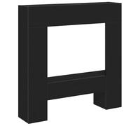 VidaXL Cadre de cheminée chêne Noir 81x18x82 cm Bois d'ingénierie, cheminée, Console de cheminée, Ensemble de Tour de cheminée, Tour de cheminée