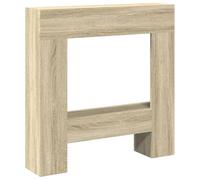 VidaXL Cadre de cheminée chêne Sonoma 81x18x82 cm Bois d'ingénierie, cheminée, Console de cheminée, Ensemble de Tour de cheminée, Tour de cheminée