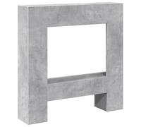 VidaXL Cadre de cheminée Gris béton 81x18x82 cm Bois d'ingénierie