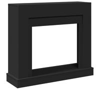 vidaXL Bordure de cheminée Noir 100x30x87,5 cm Bois composite