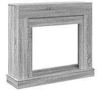 vidaXL Cadre de cheminée Sonoma Gris 100x30x87,5 cm Bois d'ingénierie