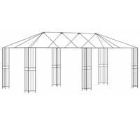 vidaXL Cadre de gazebo 6 x 3 m en acier noir