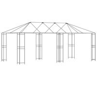 vidaXL Cadre de gazebo 6 x 3 m en acier noir