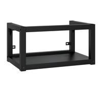 vidaXL Cadre de lavabo de salle de bain mural Noir 59x38x31 cm Fer