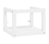 vidaXL Cadre de Lavabo de Salle de Bain Mural Support de Lavabo Suspendu Meuble de Rangement de Salle de Bain Blanc 40x38x31 cm Fer