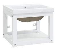 vidaXL Cadre lavabo mural Blanc