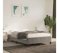 vidaXL Bedframe zonder matras 120x200 cm fluweel lichtgrijs347312 Gris G