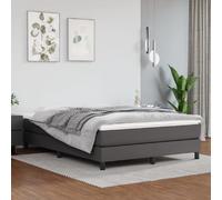 vidaXL Cadre de lit 140x190 cm - Similicuir Gris